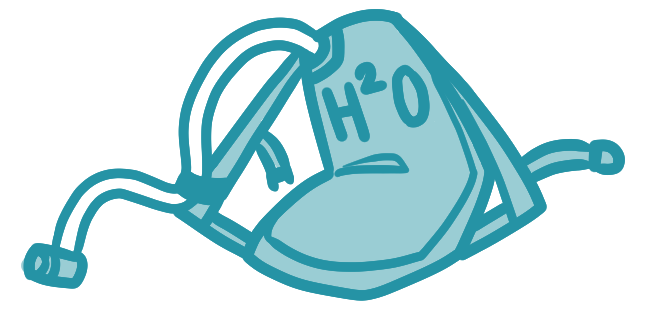 A drawing of a hydration bladder by Contours Holidays.