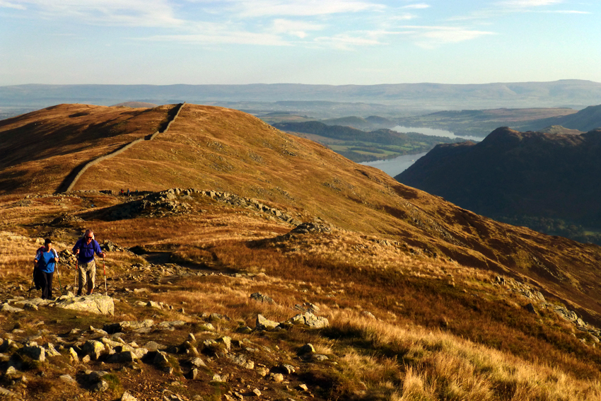 Picture of the day - Walkers heading for Striding Edge 