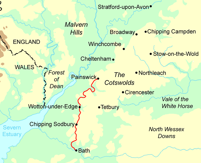 Cotswold Way Bath Map Southern Cotswold Way — Contours Walking Holidays